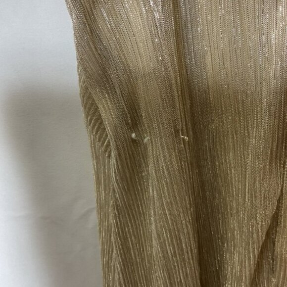 Hope & Harlow Gold Spaghetti Strap Lined Mini Dress with Zippered Back. Size 2 - Picture 5 of 7